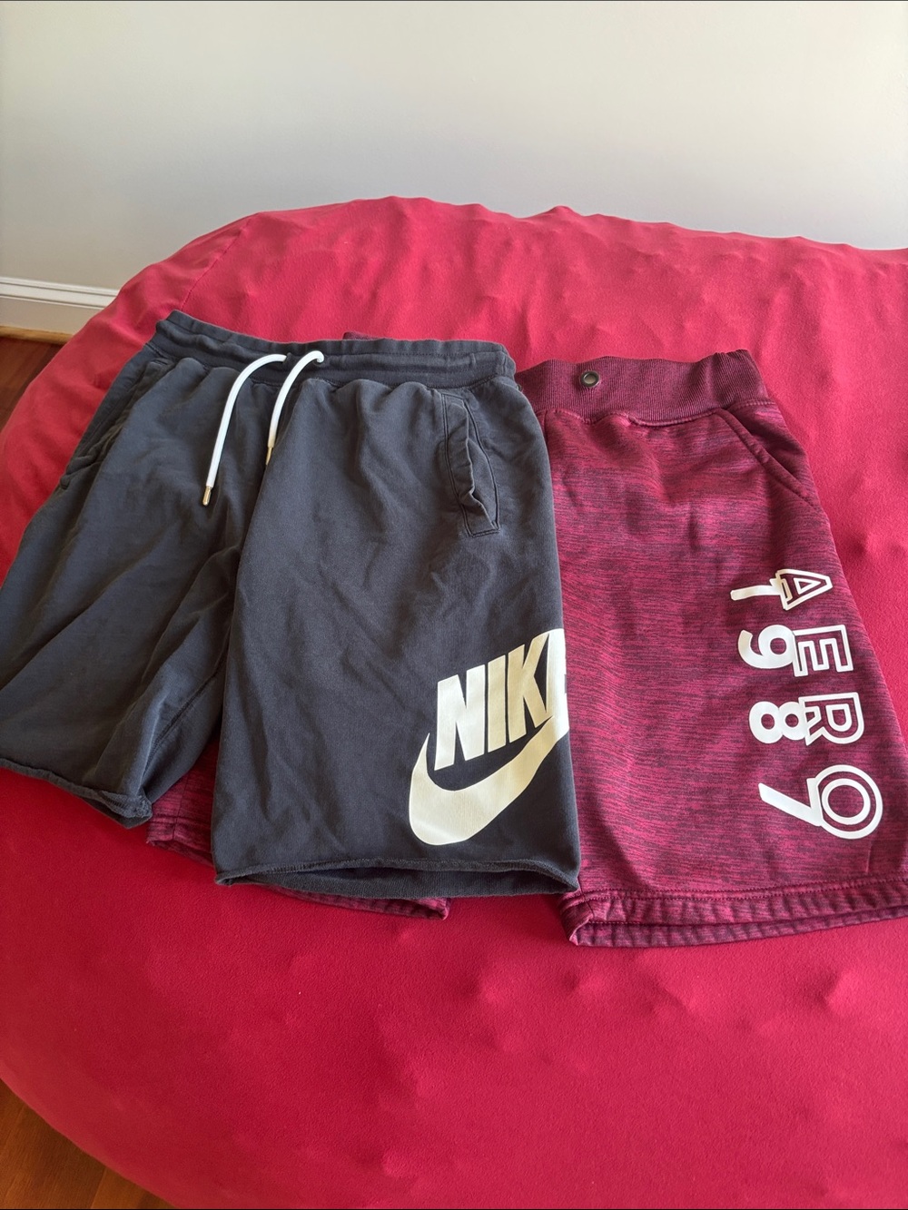 Nike Men's Black Shorts with White Logo